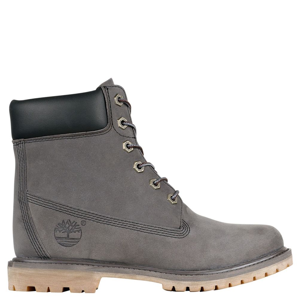 Bocanci 6-Inch Timberland Dama Gri Inchis - Premium Waterproof Internal Wedge - Romania - SKAPRI257